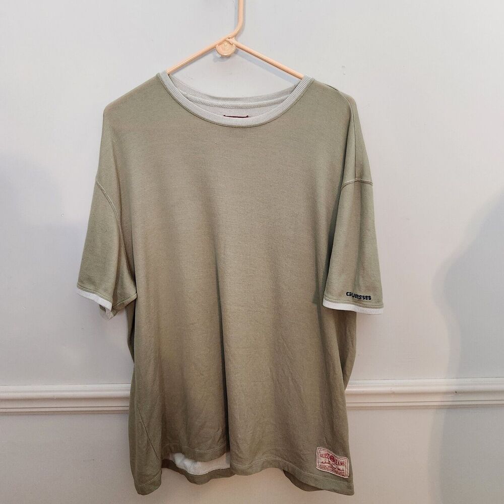 Vintage 90s Y2K Guess Shirt XL Mens Short Sleeve Tee Casual Preppy Skater Logo